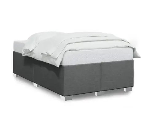 Gultas Rāmis Bez Matrača, Tumši Pelēks, 120X200 Cm, Audums Vidaxl