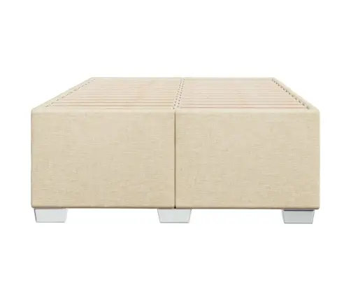 Gultas Rāmis Bez Matrača, Krēmkrāsas, 120X200 Cm, Audums Vidaxl