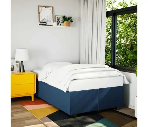 Lovos Rėmas Be Čiužinio, Mėlynos Spalvos, 120X200 cm Audinys