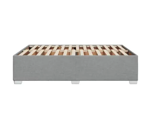 Gulta Bez Matrača, Gaiši Pelēks, 140X190 Cm, Audums Vidaxl