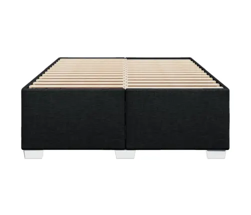 Gulta Bez Matrača, Melns, 140X190 Cm, Audums Vidaxl