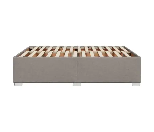 Gulta Bez Matrača, Pelēkbrūns, 140X190 Cm, Audums Vidaxl