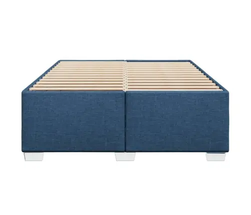 Gulta Bez Matrača, Zils, 140X190 Cm, Audums Vidaxl