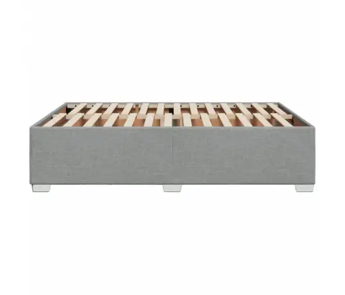 Gulta Bez Matrača, Gaiši Pelēks, 140X200 Cm, Audums Vidaxl