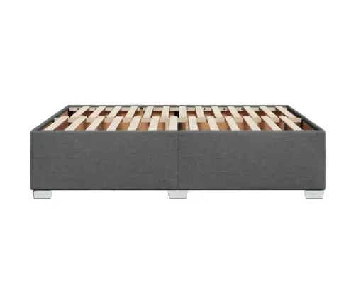 Gulta Bez Matrača, Tumši Pelēks, 140X200 Cm, Audums Vidaxl