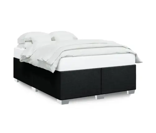 Gulta Bez Matrača, Melns, 140X200 Cm, Audums Vidaxl