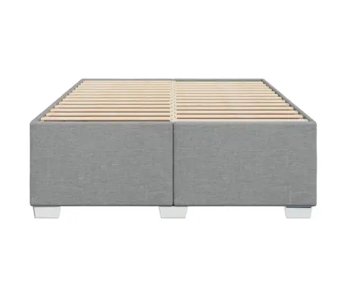 Gulta Bez Matrača, Gaiši Pelēks, 160X200 Cm, Audums Vidaxl