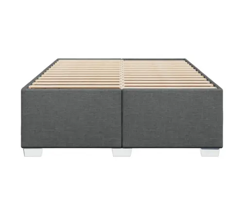 Gulta Bez Matrača, Tumši Pelēks, 160X200 Cm, Audums Vidaxl