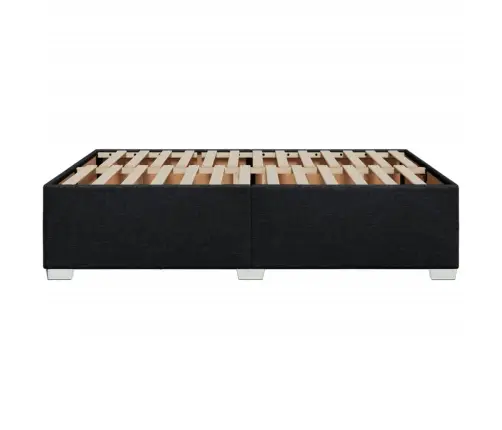 Gulta Bez Matrača, Melns, 160X200 Cm, Audums Vidaxl