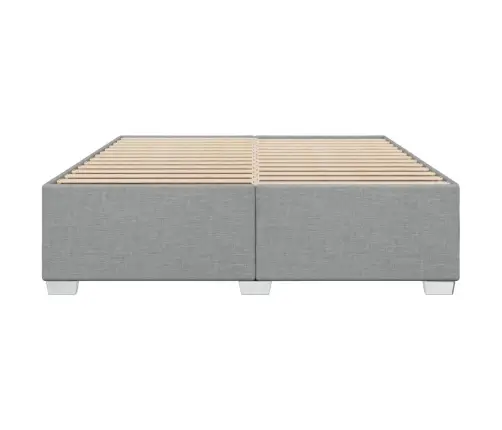 Gulta Bez Matrača, Gaiši Pelēks, 180X200 Cm, Audums Vidaxl