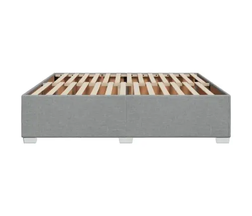 Gulta Bez Matrača, Gaiši Pelēks, 180X200 Cm, Audums Vidaxl