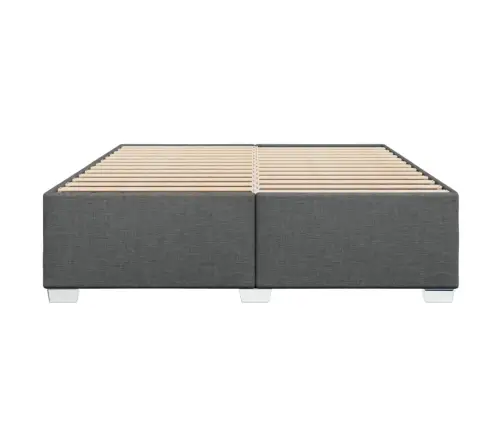 Gulta Bez Matrača, Tumši Pelēks, 180X200 Cm, Audums Vidaxl