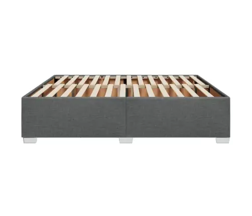 Gulta Bez Matrača, Tumši Pelēks, 180X200 Cm, Audums Vidaxl