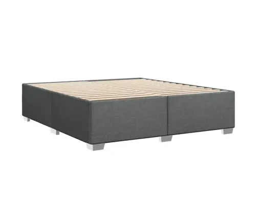 Gulta Bez Matrača, Tumši Pelēks, 180X200 Cm, Audums Vidaxl