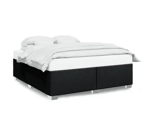 Gulta Bez Matrača, Melns, 200X200 Cm, Audums Vidaxl