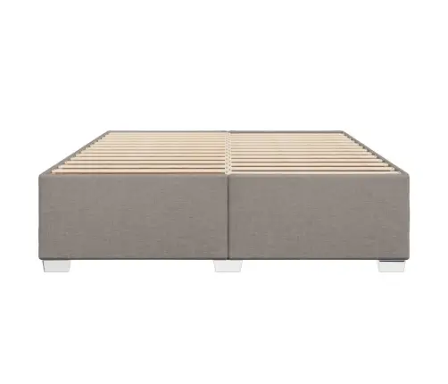 Gulta Bez Matrača, Pelēkbrūns, 200X200 Cm, Audums Vidaxl