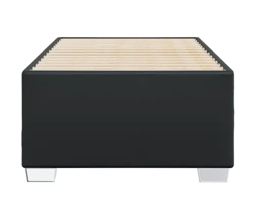 Gultas Rāmis, Melns, 90X190 Cm, Mākslīgā Āda Vidaxl