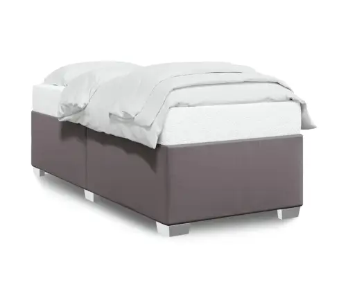 Voodiraam, Hall, 90X190 cm Kunstnahk