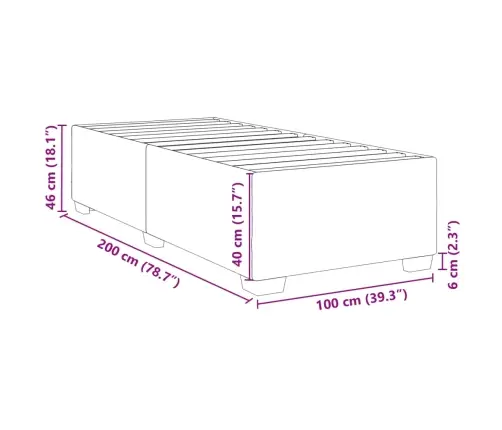 Lovos Rėmas, Juodos Spalvos, 100X200cm Dirbtinė Oda