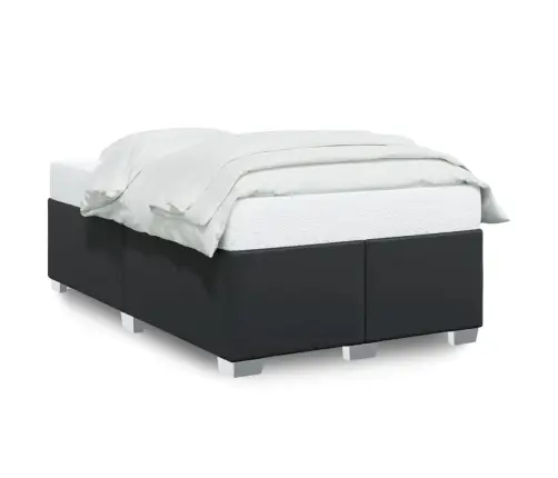 Gultas Rāmis Bez Matrača Melns 120X190 Cm Mākslīgā Āda Vidaxl