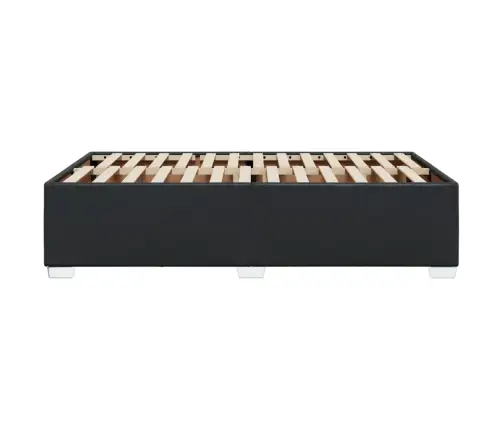 Gultas Rāmis Bez Matrača Melns 120X190 Cm Mākslīgā Āda Vidaxl