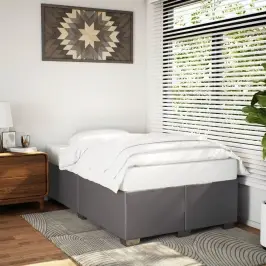 Gultas Rāmis Bez Matrača Pelēks 120X190 Cm Mākslīgā Āda Vidaxl Gultas Rāmis Bez Matrača Pelēks 120X190 Cm Mākslīgā Āda Vidaxl