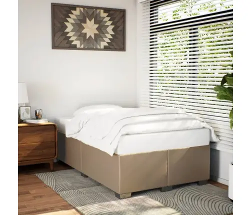 Voodiraam Ilma Madratsiga, Cappuccino, 120 X 190 cm Kunstnahk