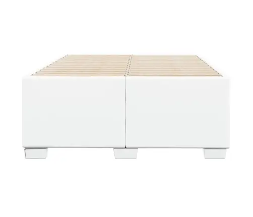 Voodiraam, Valge, 120X200 cm Kunstnahk