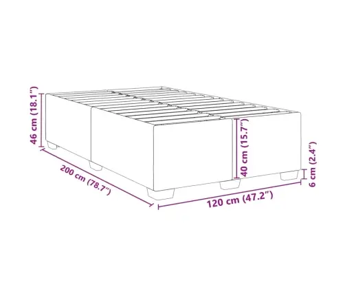 Voodiraam, Valge, 120X200 cm Kunstnahk