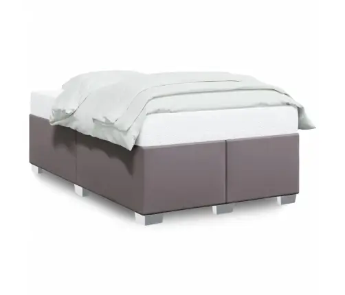 Gultas Rāmis, Pelēks, 120X200 Cm, Mākslīgā Āda Vidaxl