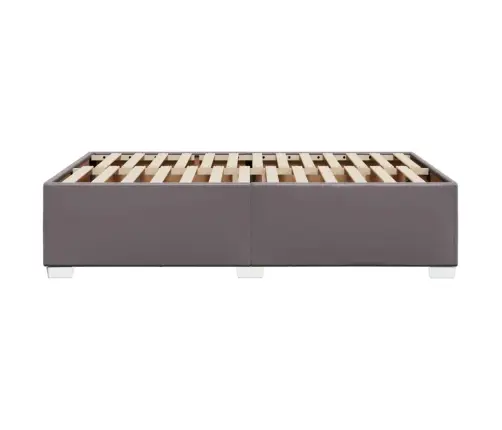 Gultas Rāmis, Pelēks, 120X200 Cm, Mākslīgā Āda Vidaxl