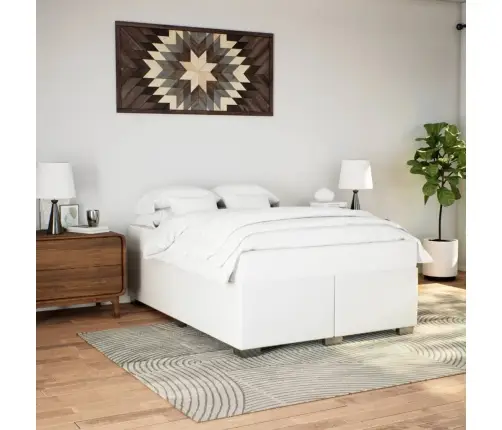 Lovos Rėmas, Baltos, 140X190 cm Dirbtinė Oda