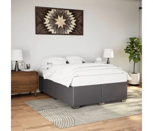 Voodiraam, Hall, 140X200 cm Kunstnahk