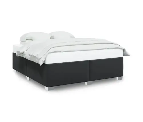 Gultas Rāmis, Melns, 180X200 Cm, Mākslīgā Āda Vidaxl