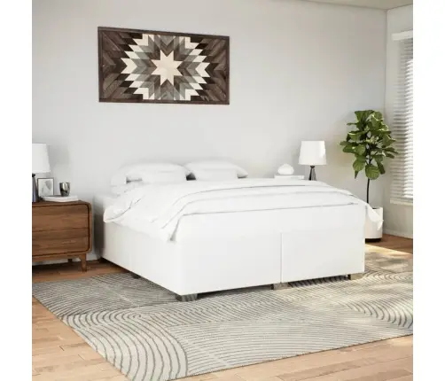 Gultas Rāmis, Balts, 180X200 Cm, Mākslīgā Āda Vidaxl