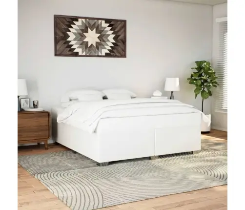 Gultas Rāmis, Balts, 200X200 Cm, Mākslīgā Āda Vidaxl