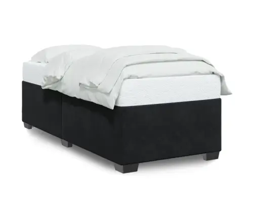 Gultas Rāmis, Melns Samts, 90X190 Cm Vidaxl