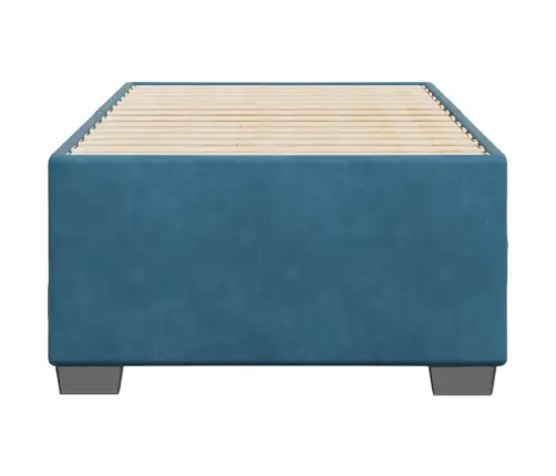 Gultas Rāmis, Zils, 90X200 Cm, Samts Vidaxl