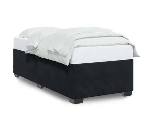 Voodiraam Ilma Madratsita Must 100X200 Cm Samet