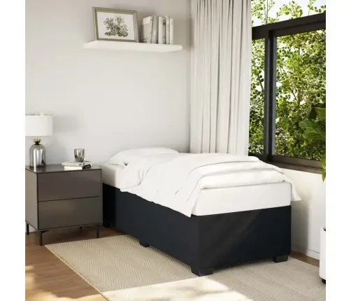 Voodiraam Ilma Madratsita Must 100X200 Cm Samet