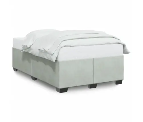 Gultas Rāmis Bez Matrača Gaiši Pelēks 120X190 Cm Samts Vidaxl