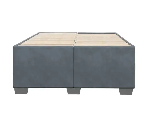 Gultas Rāmis Bez Matrača Tumši Pelēks 120X190 Cm Samts Vidaxl