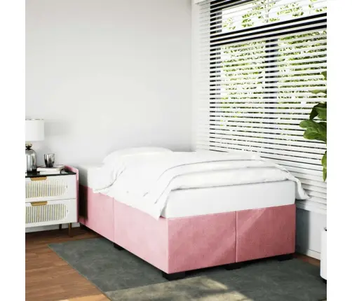 Lovos Rėmas Be Čiužiniu, Rožinis, 120X190 cm Aksomas