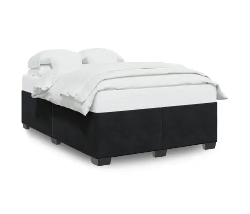 Lovos Rėmas Be Čiužinio, Juodos Spalvos, 140X190cm Aksomas