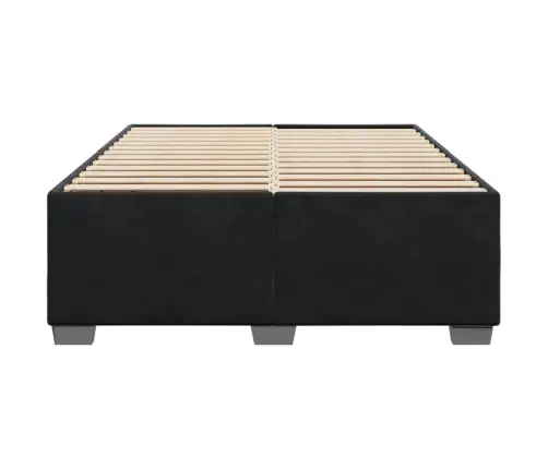 Voodiraam Ilma Madratsita, Must, 140X200 cm Samet