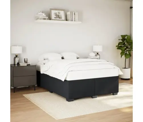 Voodiraam Ilma Madratsita, Must, 140X200 cm Samet