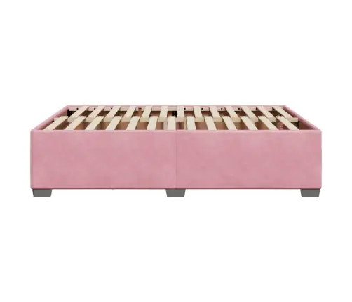 Gultas Rāmis, Rozā, 140X200 Cm, Samts Vidaxl