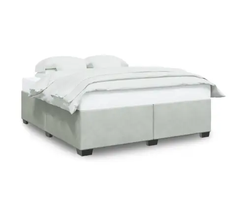 Voodiraam Ilma Madratsita, Helehall, 180X200 cm Samet