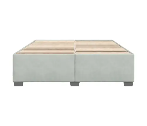 Voodiraam Ilma Madratsita, Helehall, 180X200 cm Samet