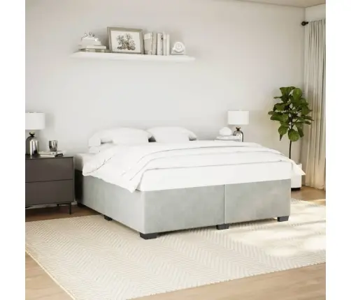 Voodiraam Ilma Madratsita, Helehall, 180X200 cm Samet